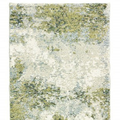9' X 12' Blue Green Power Loom Area Rug