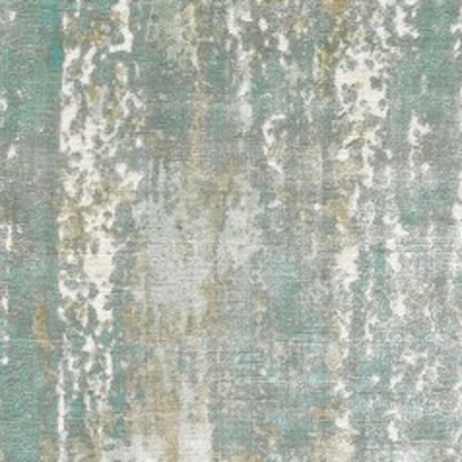 10' X 14' Blue And Gray Abstract Hand Loomed Distressed Area Rug