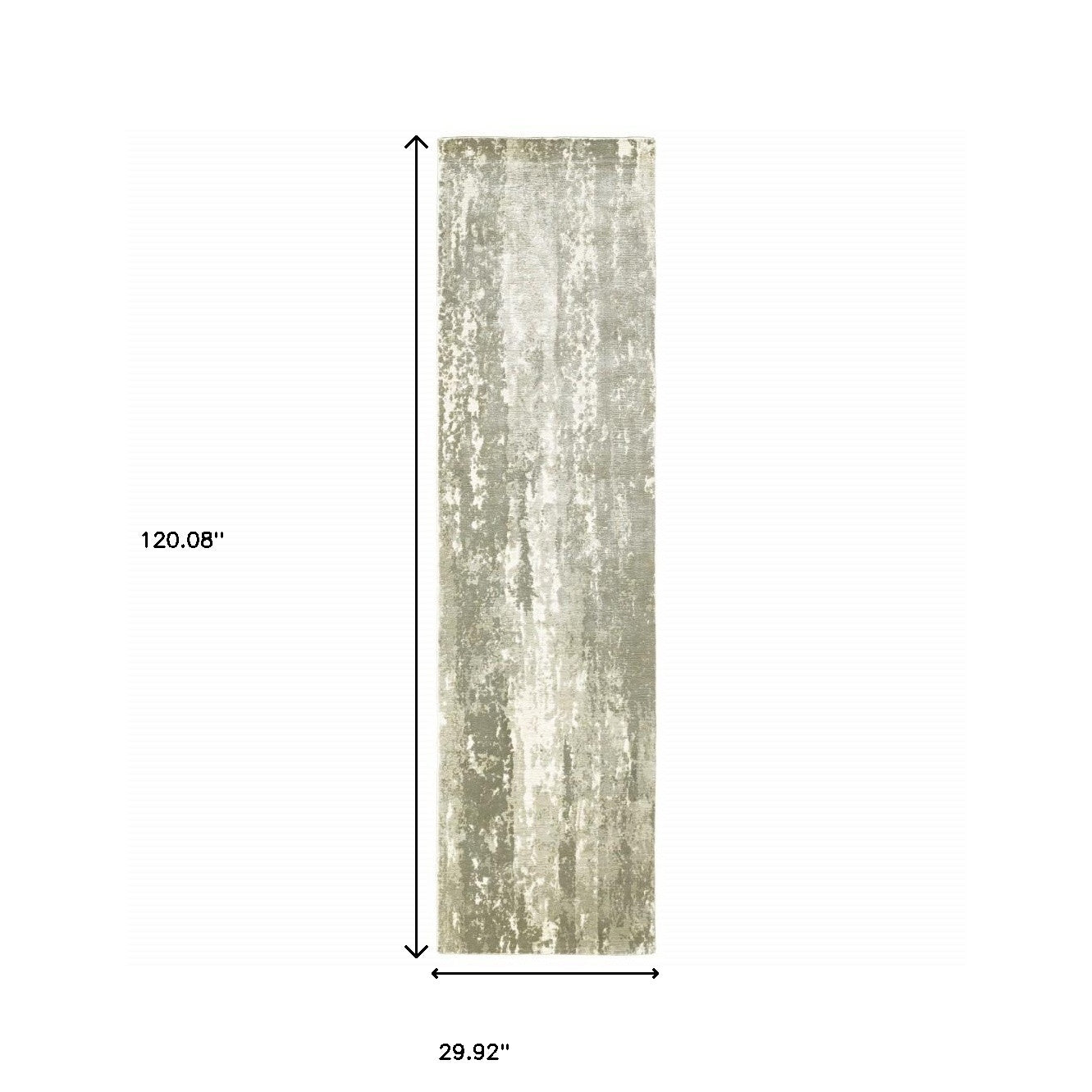 10’ X 14’ Gray And Ivory Abstract Splash Indoor Area Rug