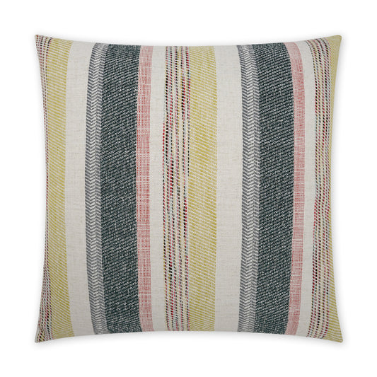 D.V. KAP HOME   24" x 24" Shannon Pillow - Citron Beach, Stripes    - 3881-C-2424