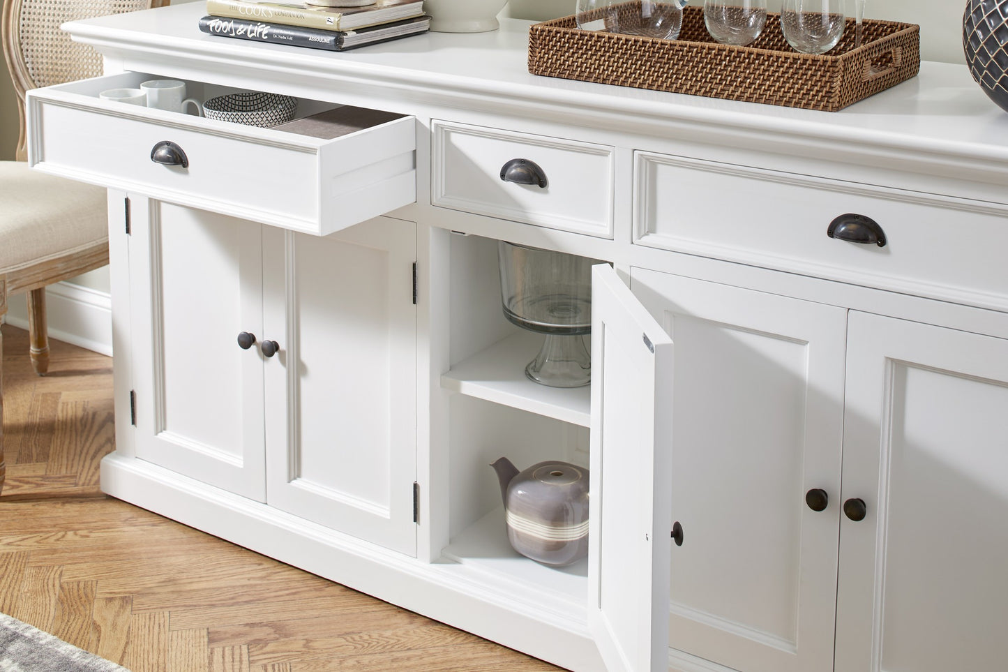 Modern Farm White Buffet Server