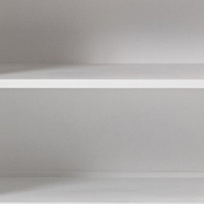 57" White Wood Two Drawer Buffet Table