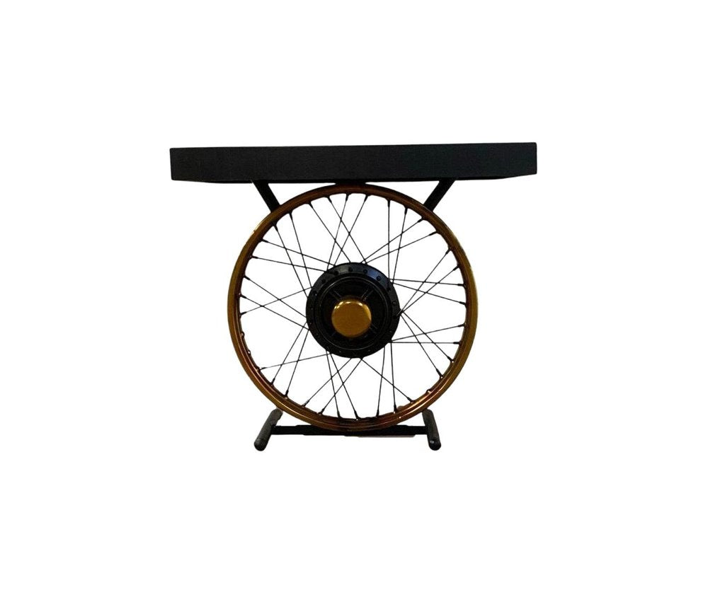 22" Black Solid Wood End Table