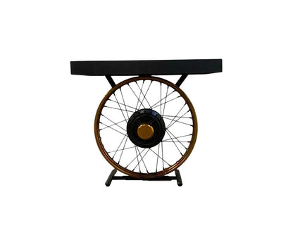 22" Black Solid Wood End Table