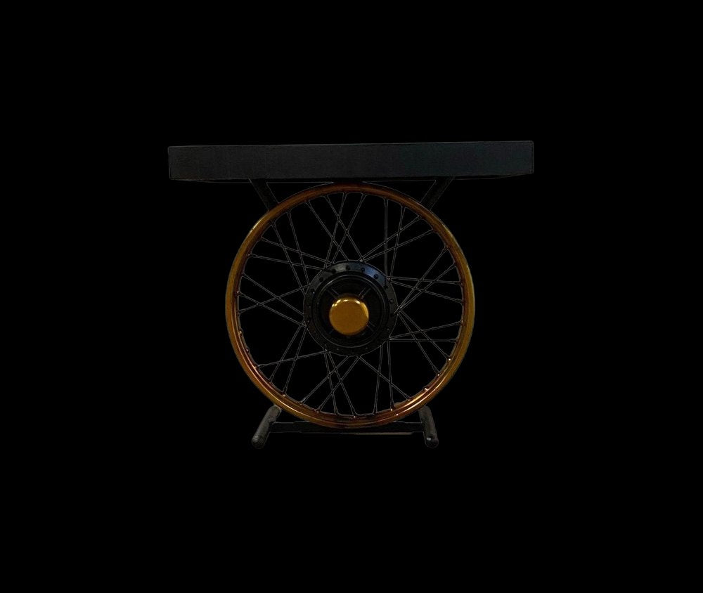 22" Black Solid Wood End Table