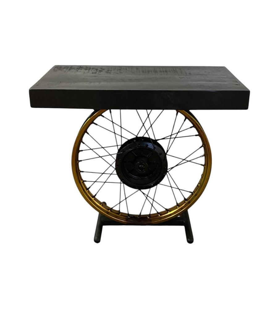 22" Black Solid Wood End Table