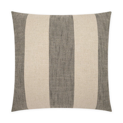 D.V. KAP HOME   24" x 24" Skippy Pillow - Ebony Beach, Stripes    - 3883-E-2424