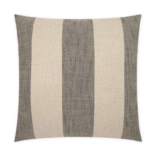 D.V. KAP HOME   24" x 24" Skippy Pillow - Ebony Beach, Stripes    - 3883-E-2424