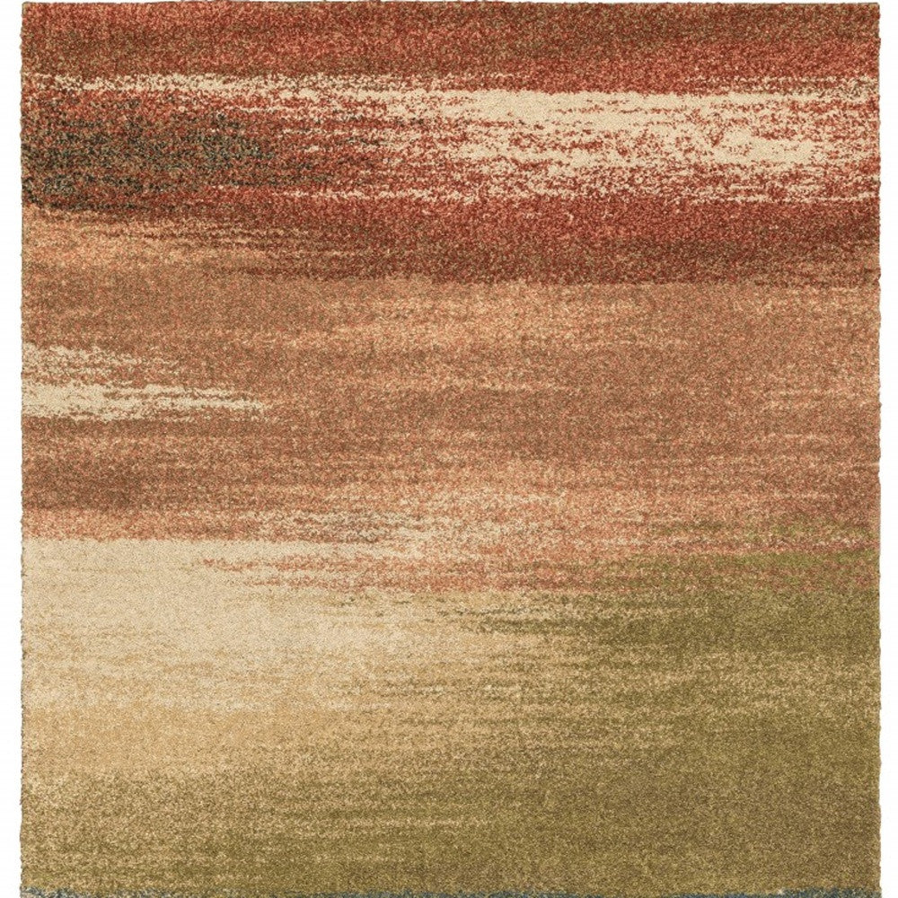 5' X 8' Pink Machine Woven Abstract Colors Indoor Area Rug