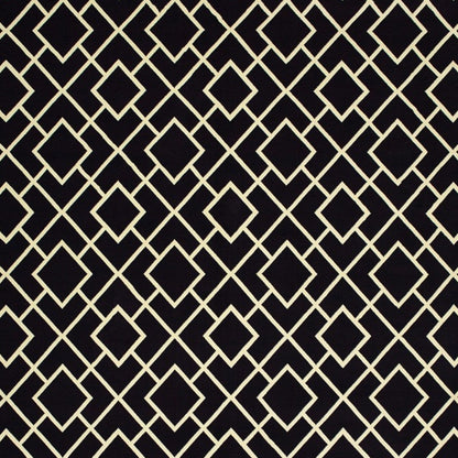 10' X 13' Black And Ivory Diamond Area Rug