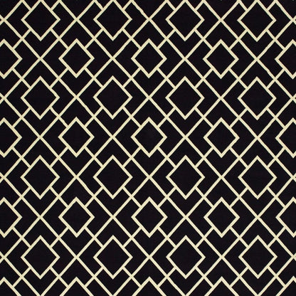 10' X 13' Black And Ivory Diamond Area Rug