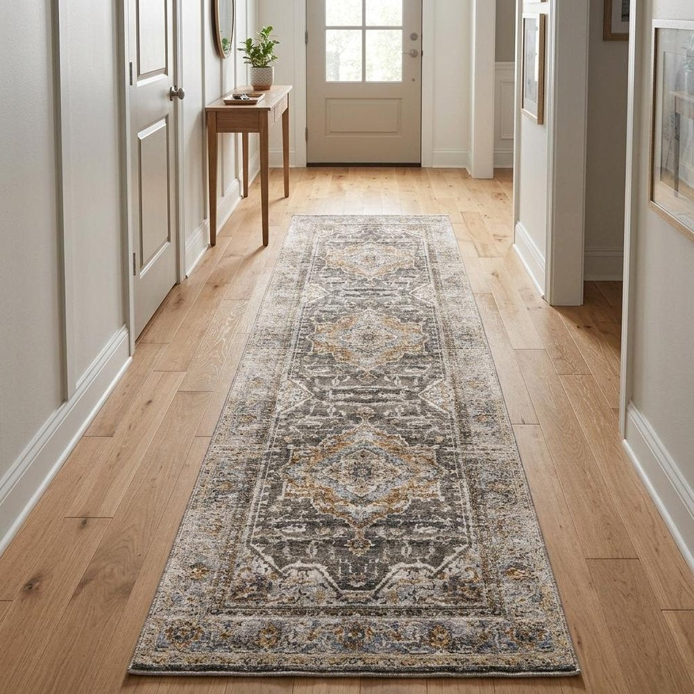 2' X 3' Blue And Gray Area Rug