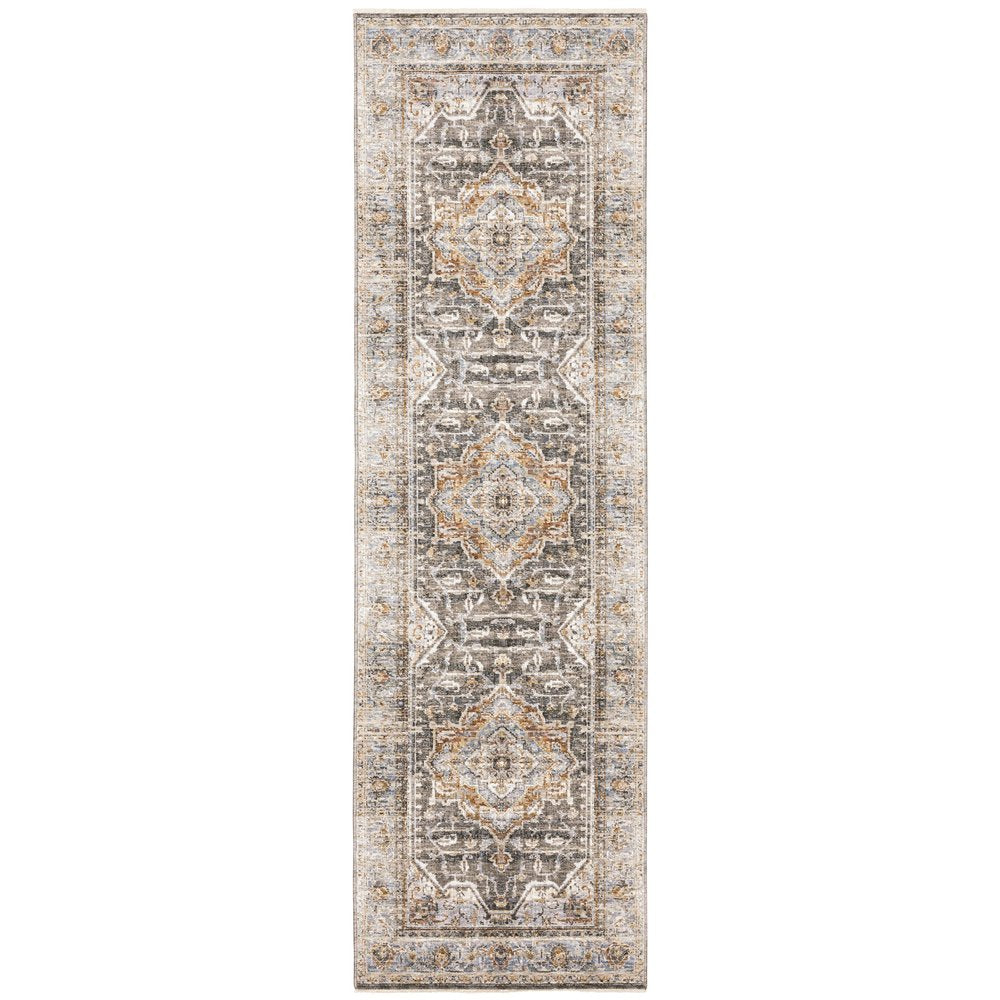 2' X 3' Blue And Gray Area Rug