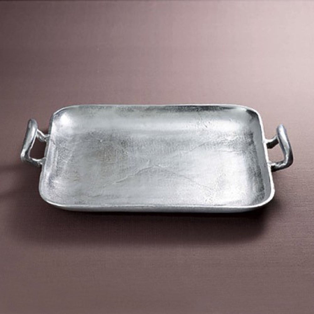 Silver Square Shaped Metal Tray