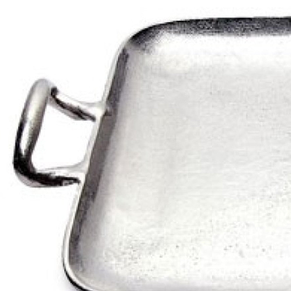 Silver Square Shaped Metal Tray