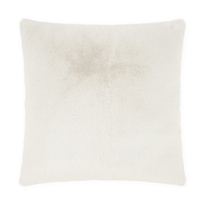 D.V. KAP HOME   24" x 24" Arlo Pillow - Ivory Faux Fur, Solid    - 3886-I-2424