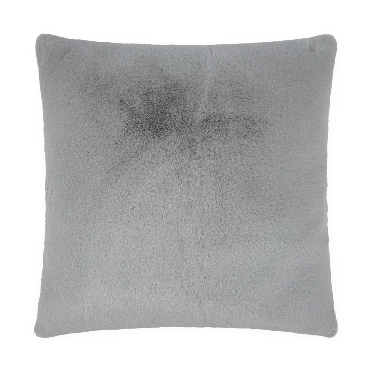 D.V. KAP HOME   24" x 24" Arlo Pillow - Silver Faux Fur, Solid    - 3886-S-2424