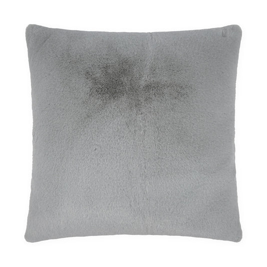 D.V. KAP HOME   24" x 24" Arlo Pillow - Silver Faux Fur, Solid    - 3886-S-2424