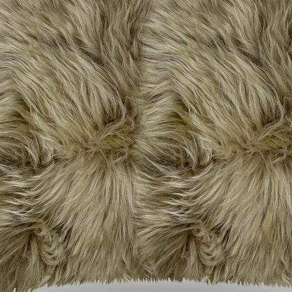 18" Taupe Sheepskin Throw Pillow