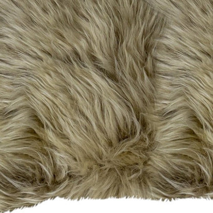 Taupe Natural Sheepskin Lumbar Pillow