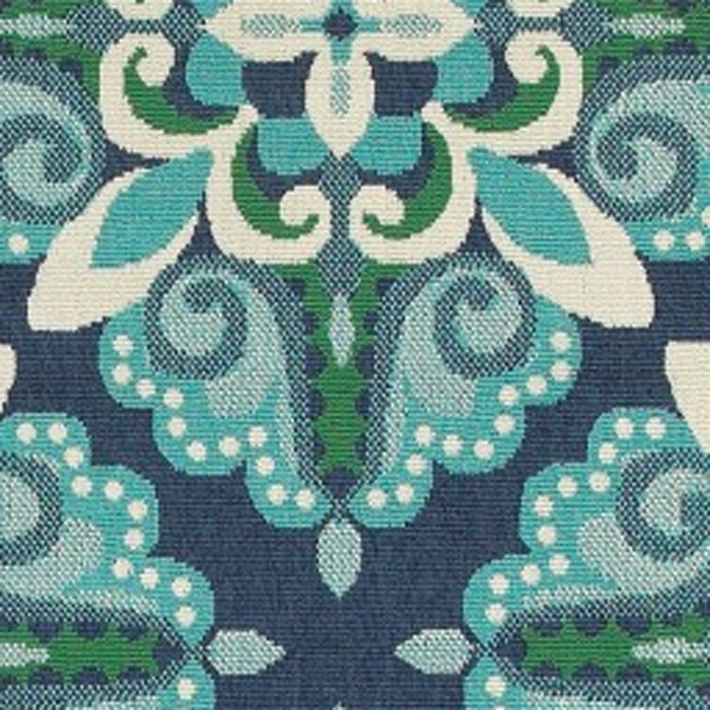 5' X 8' Blue And Green Indoor Outdoor Area Rug