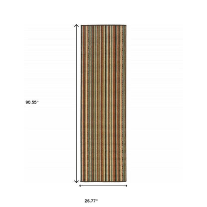 8' X 11' Green Indoor Outdoor Area Rug