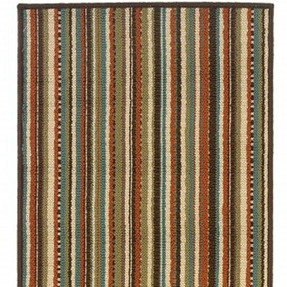 8' Green Indoor Outdoor Runner Rug
