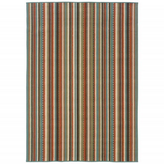 4' X 6' Green Indoor Outdoor Area Rug