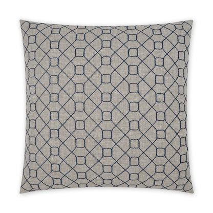 D.V. KAP HOME   24" x 24" Stornoway Pillow - Blue Transitional, Geometric    - 3887-B-2424
