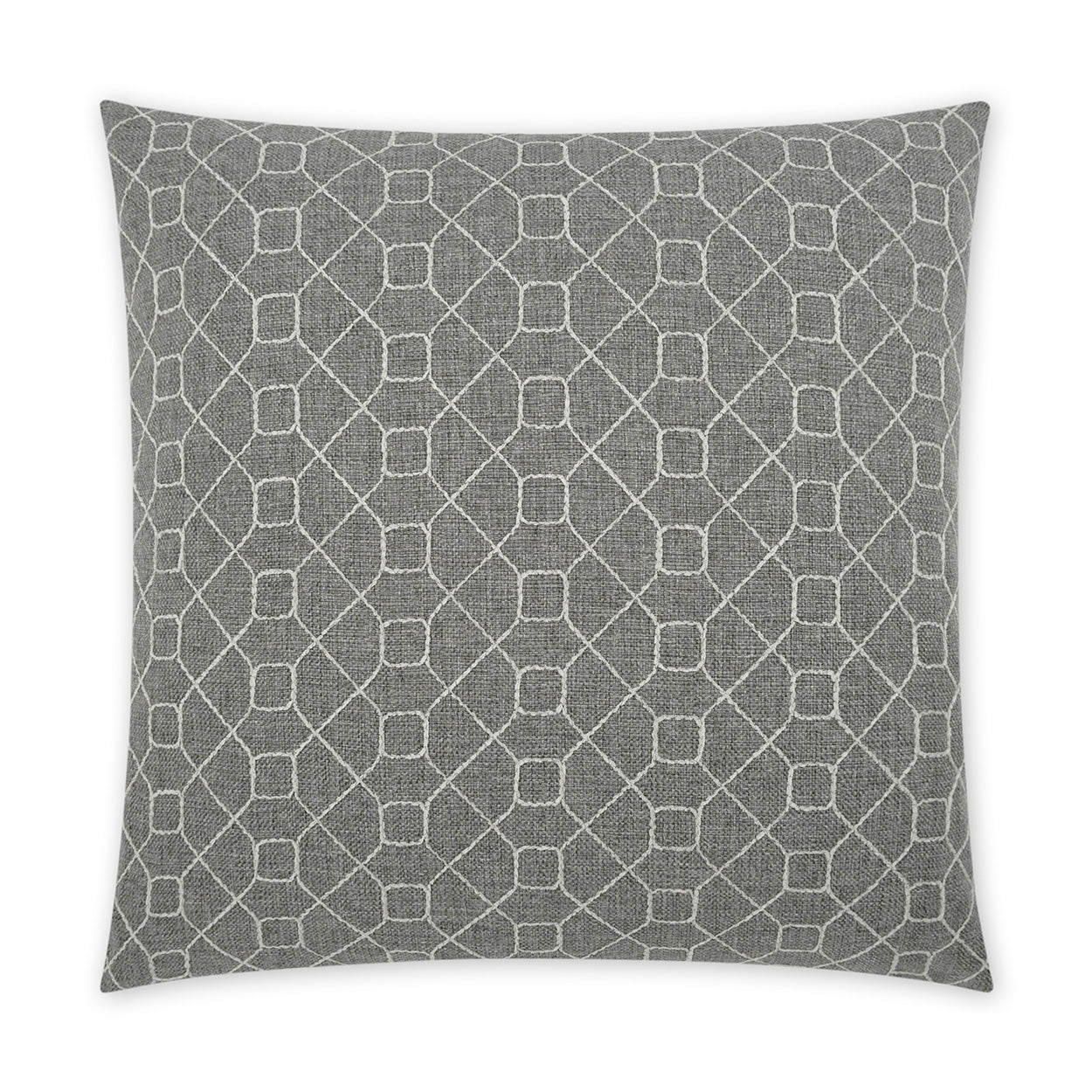 Grey geometric pillow, 24" x 24