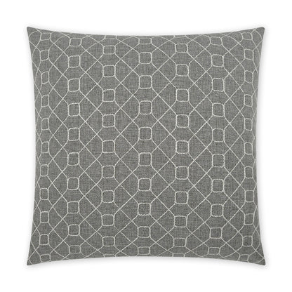 Grey geometric pillow, 24" x 24