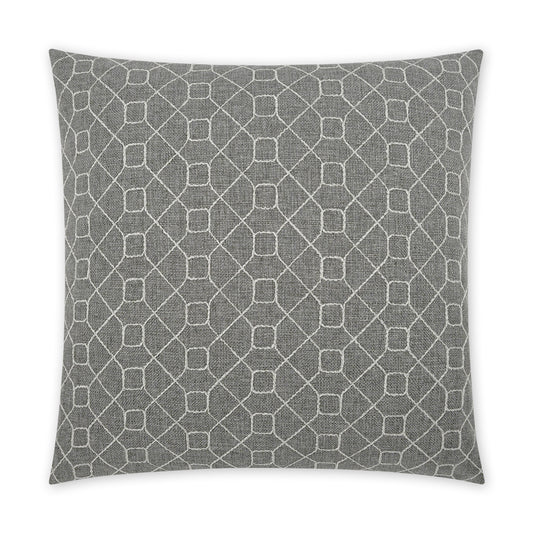 D.V. KAP HOME   24" x 24" Stornoway Pillow - Grey Transitional, Geometric    - 3887-G-2424