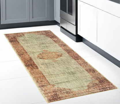 10' X 13' Ivory And Pink Medallion Area Rug