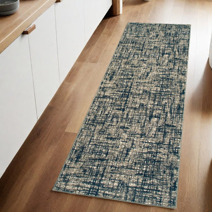 12' X 15' Blue and Gray Area Rug