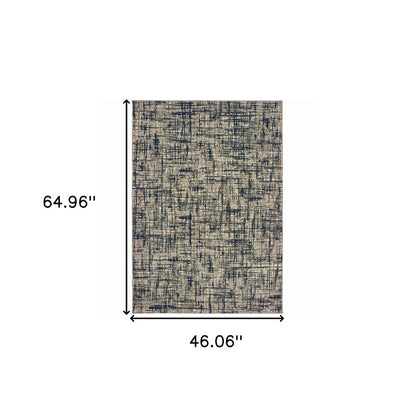 12' X 15' Blue and Gray Area Rug