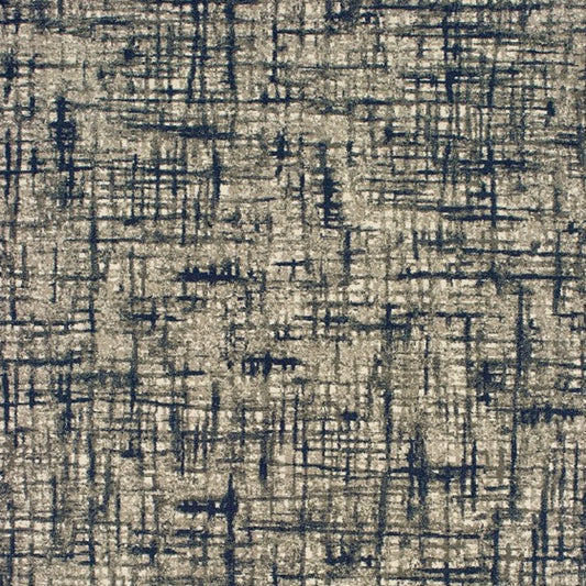 4' X 6' Gray And Navy Abstract Area Rug