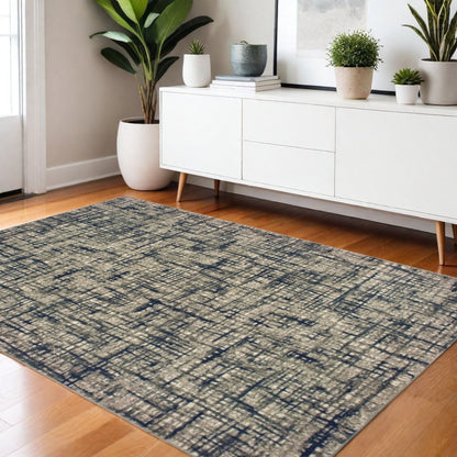 12' X 15' Blue and Gray Area Rug