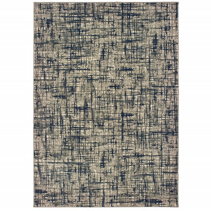 12' X 15' Blue and Gray Area Rug