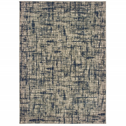 12' X 15' Blue and Gray Area Rug