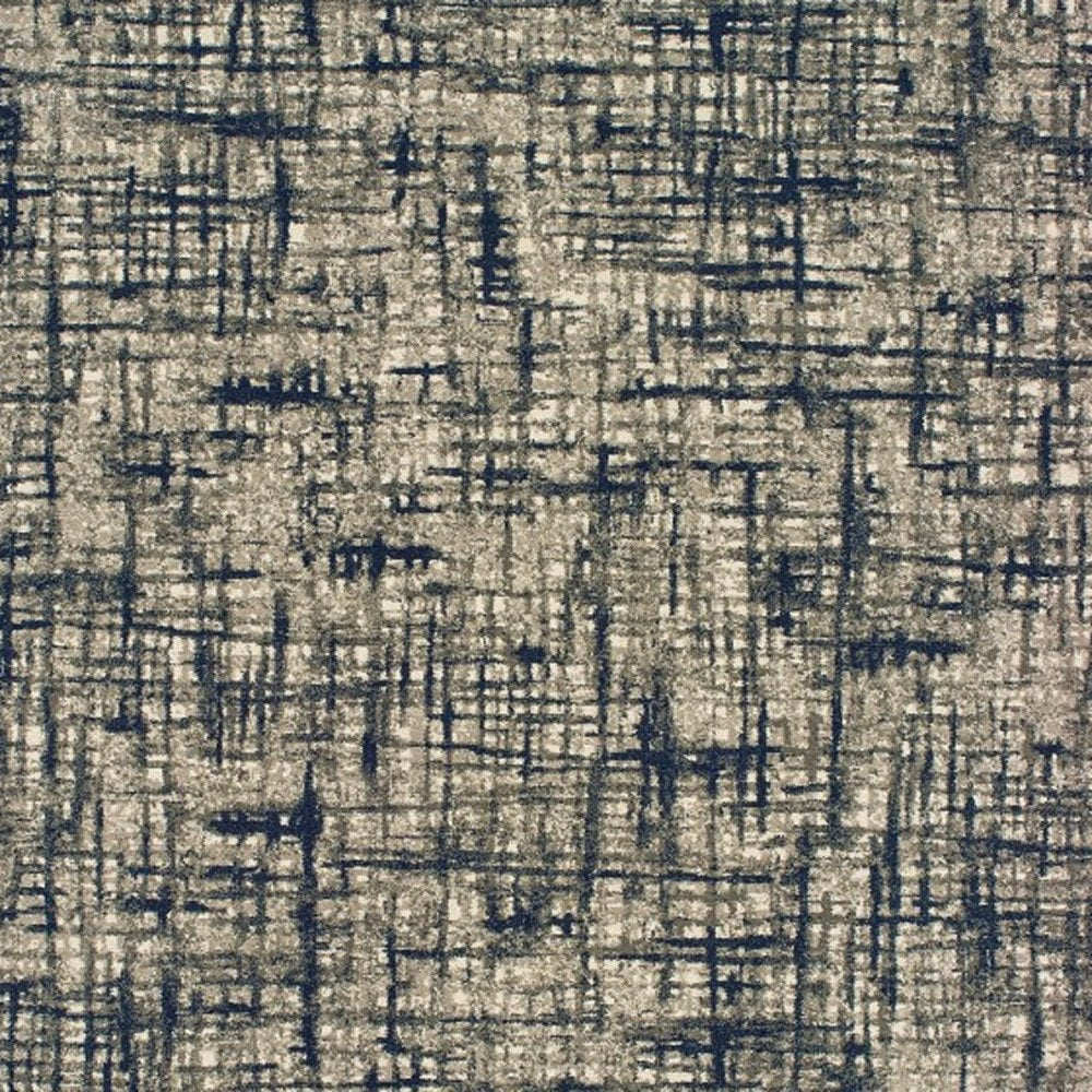 12' X 15' Blue and Gray Area Rug