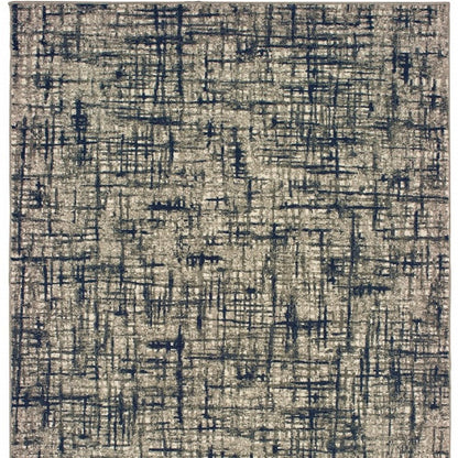 12' X 15' Blue and Gray Area Rug