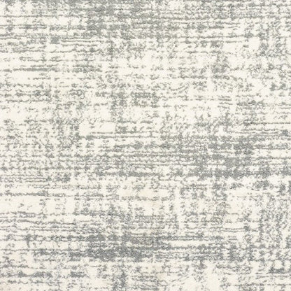 7' X 10' Ivory And Gray Abstract Strokes Area Rug