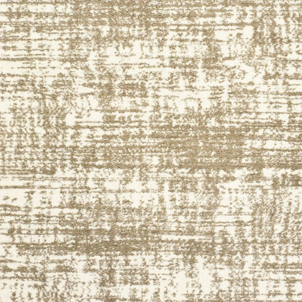 4' X 6' Ivory And Gray Abstract Strokes Area Rug