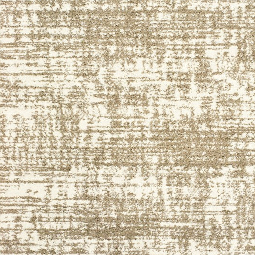 4' X 6' Ivory And Gray Abstract Strokes Area Rug