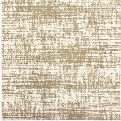 4' X 6' Ivory And Gray Abstract Strokes Area Rug