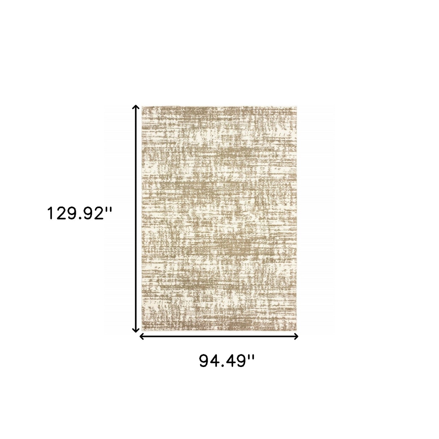 4' X 6' Ivory And Gray Abstract Strokes Area Rug