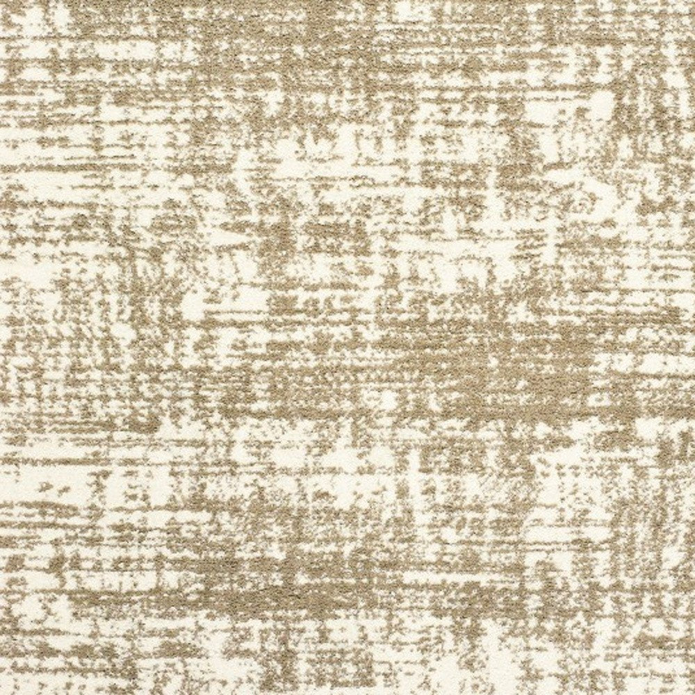 5' X 8' Ivory And Gray Abstract Strokes Area Rug