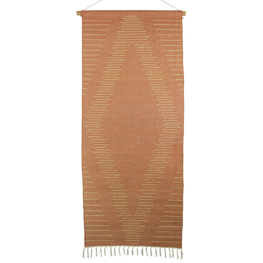 Pale Terracotta Jute Wall Hanging