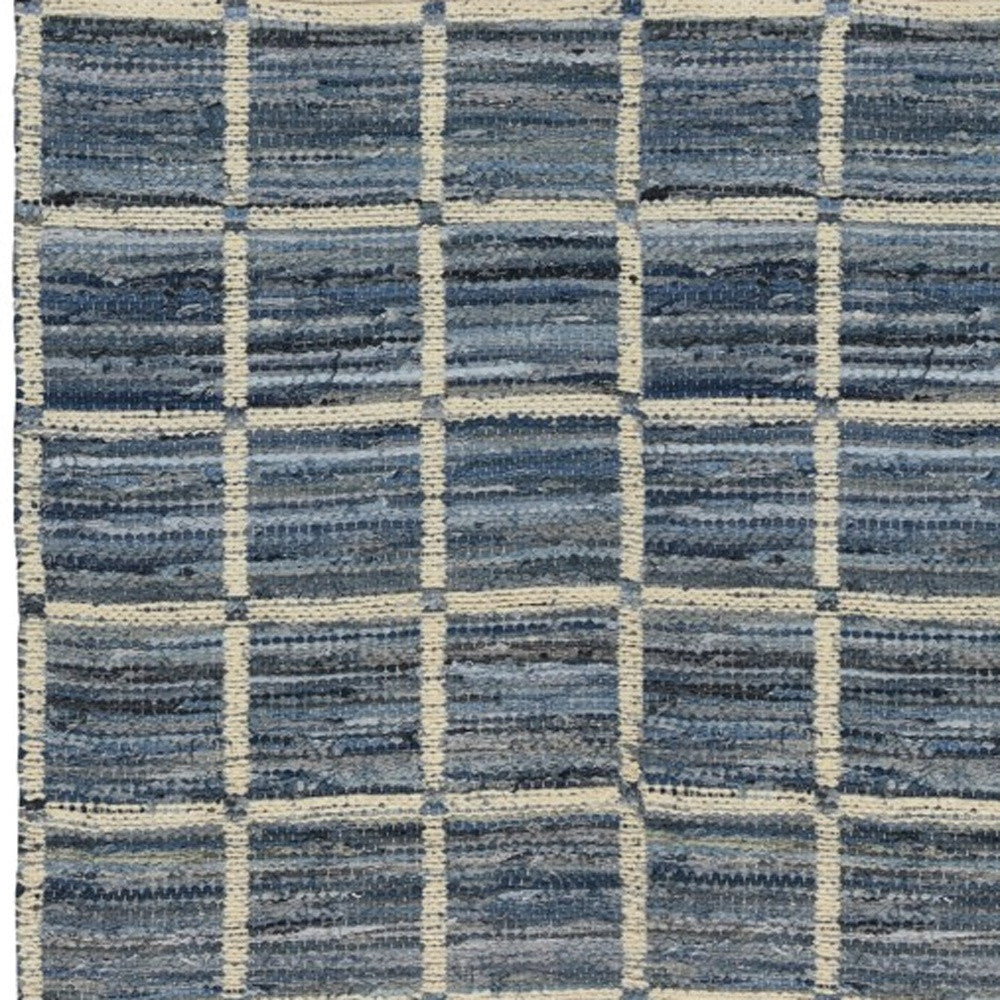 5' x 8' Blue and Gray Area Rug