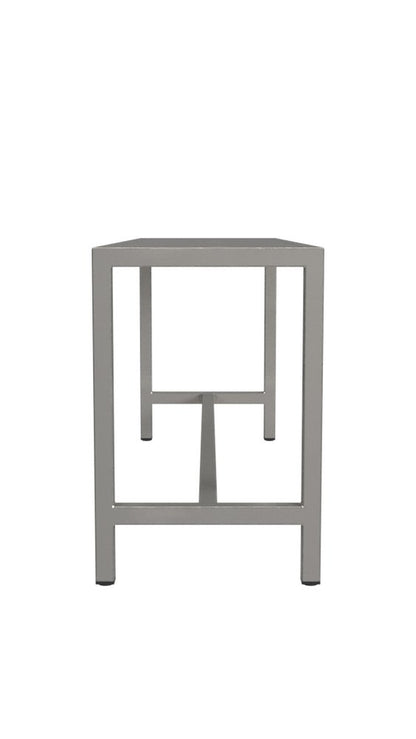 44" Silver Iron Bench